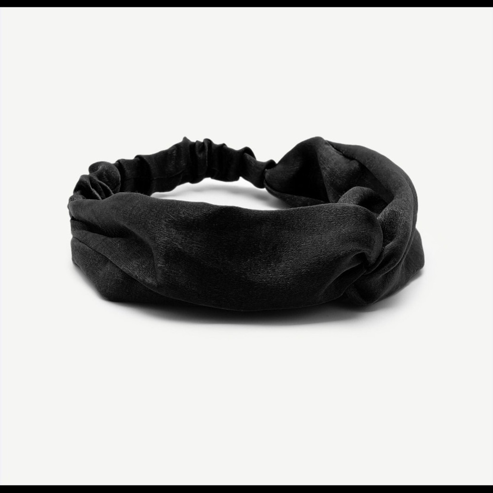 Twisted Headband - Black satin 🖤
